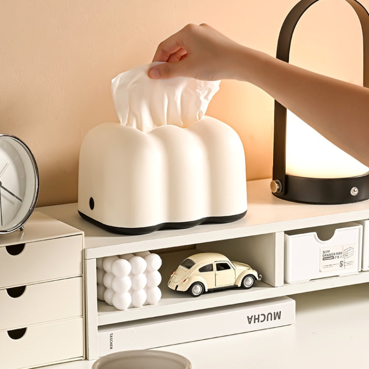 Hộp khăn giấy hình đám mây kiểu kem để bàn treo tường hộp đựng khăn giấy nhựa