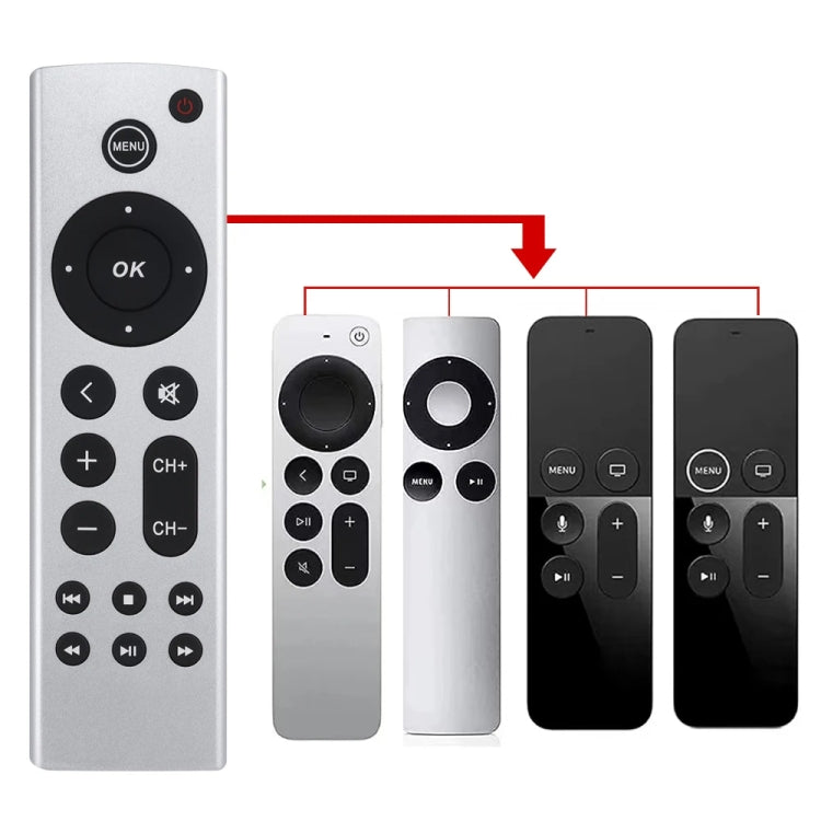Ốp điều khiển Apple TV 4K / HD A2169 A1842 A1625 không có giọng nói, kiểu thường