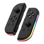 Tay cầm chơi game JOY-02 trái và phải có đèn RGB, cảm giác thân máy, gamepad Bluetooth cho Switch / Switch OLED / Switch Pro / Switch Lite / Switch Joycon, màu đen, xám