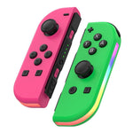 Tay cầm trái và phải JOY-02 có đèn RGB, cảm giác thân máy, gamepad Bluetooth cho Switch / Switch OLED / Switch Pro / Switch Lite / Switch Joycon, màu xanh dương đỏ, xanh lá xanh dương, trắng