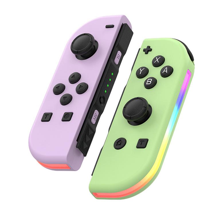 Tay cầm trái và phải JOY-02 có đèn RGB, cảm giác thân máy, gamepad Bluetooth cho Switch / Switch OLED / Switch Pro / Switch Lite / Switch Joycon, màu xanh dương đỏ, xanh lá xanh dương, trắng