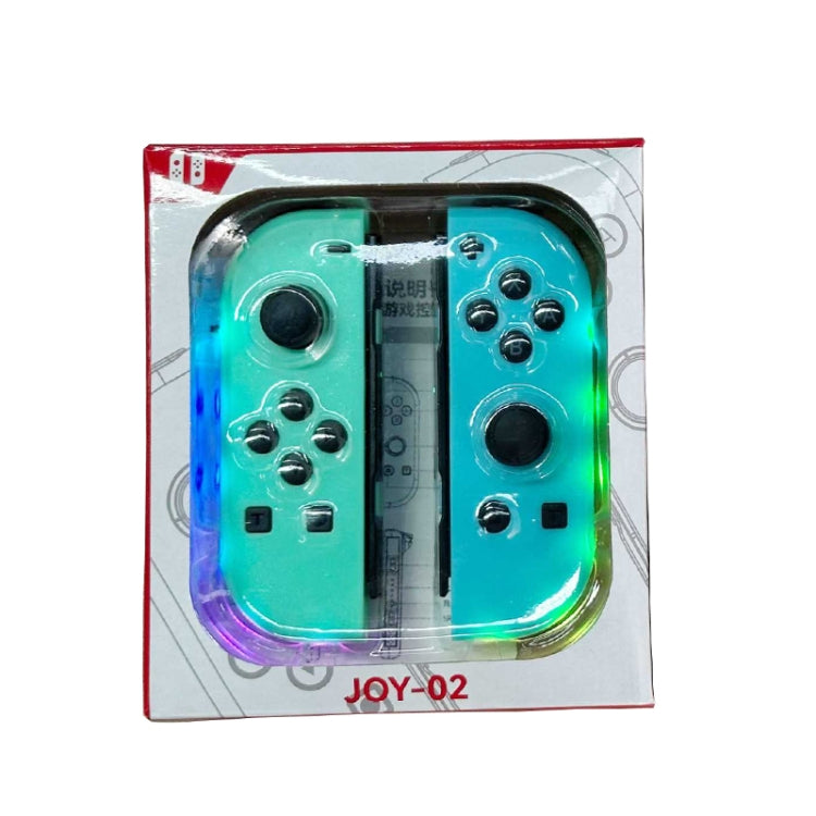 Tay cầm trái và phải JOY-02 có đèn RGB, cảm giác thân máy, gamepad Bluetooth cho Switch / Switch OLED / Switch Pro / Switch Lite / Switch Joycon, màu xanh dương đỏ, xanh lá xanh dương, trắng