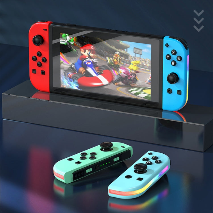 Tay cầm trái và phải JOY-02 có đèn RGB, cảm giác thân máy, gamepad Bluetooth cho Switch / Switch OLED / Switch Pro / Switch Lite / Switch Joycon, màu xanh dương đỏ, xanh lá xanh dương, trắng