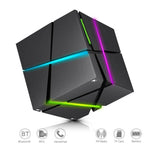Loa Bluetooth điều khiển giọng nói AI Qone Cube RGB mini không dây, Điều khiển giọng nói AI (Xanh dương), (Hồng), (Đen), (Trắng)