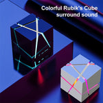 Loa Bluetooth điều khiển giọng nói AI Qone Cube RGB mini không dây, Điều khiển giọng nói AI (Xanh dương), (Hồng), (Đen), (Trắng)