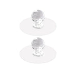 2 cái / gói tay cầm hút tủ ngăn kéo vô hình, tay cầm kính tủ acrylic tự dính