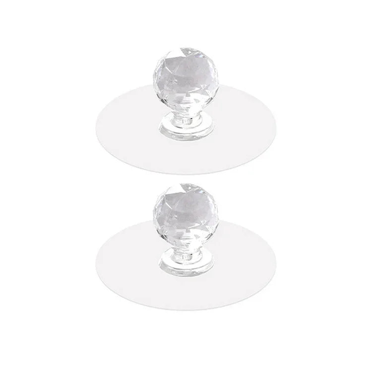 2 cái / gói tay cầm hút tủ ngăn kéo vô hình, tay cầm kính tủ acrylic tự dính
