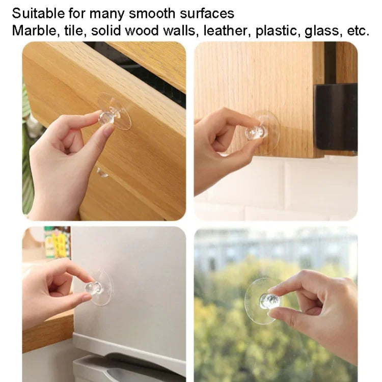 2 cái / gói tay cầm hút tủ ngăn kéo vô hình, tay cầm kính tủ acrylic tự dính