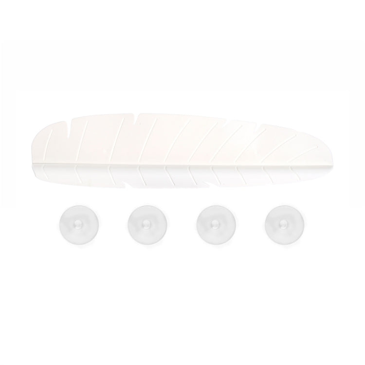Tấm chắn nước silicon hình lá cho bồn rửa bát, dụng cụ chống bắn nước có cốc hút, màu xanh lá, vàng, trắng