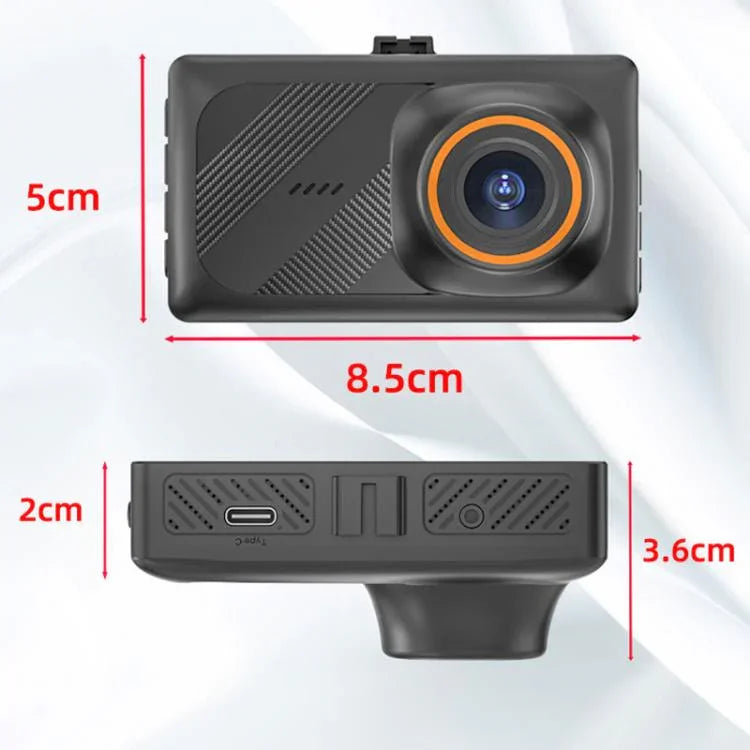 Máy ghi hình lái xe kết nối WiFi 3 inch với camera kép trước 4K + sau 2K HD, A5