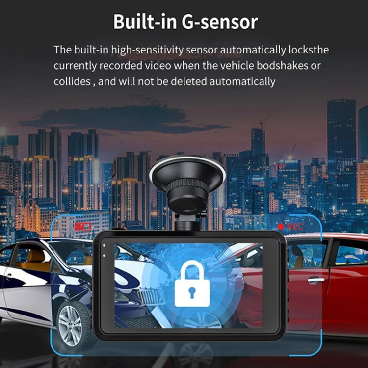 Máy ghi hình lái xe kết nối WiFi 3 inch với camera kép trước 4K + sau 2K HD, A5