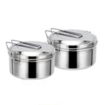 Hộp cơm tròn inox 304, 14cm một lớp, 16cm một lớp, 14cm hai lớp, 16cm hai lớp