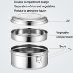 Hộp cơm tròn inox 304, 14cm một lớp, 16cm một lớp, 14cm hai lớp, 16cm hai lớp