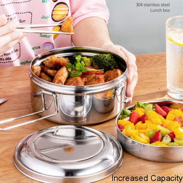 Hộp cơm tròn inox 304, 14cm một lớp, 16cm một lớp, 14cm hai lớp, 16cm hai lớp