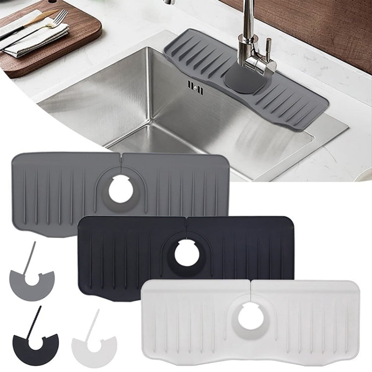 Thảm chống bắn nước silicon cho vòi nước nhà tắm và bếp, màu trắng, xám, đen, trắng + viền chống thấm, xám + viền chống thấm, đen + viền chống thấm