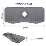 Thảm chống bắn nước silicon cho vòi nước nhà tắm và bếp, màu trắng, xám, đen, trắng + viền chống thấm, xám + viền chống thấm, đen + viền chống thấm
