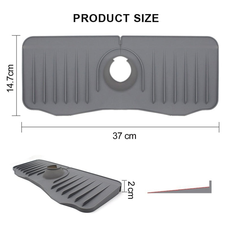 Thảm chống bắn nước silicon cho vòi nước nhà tắm và bếp, màu trắng, xám, đen, trắng + viền chống thấm, xám + viền chống thấm, đen + viền chống thấm
