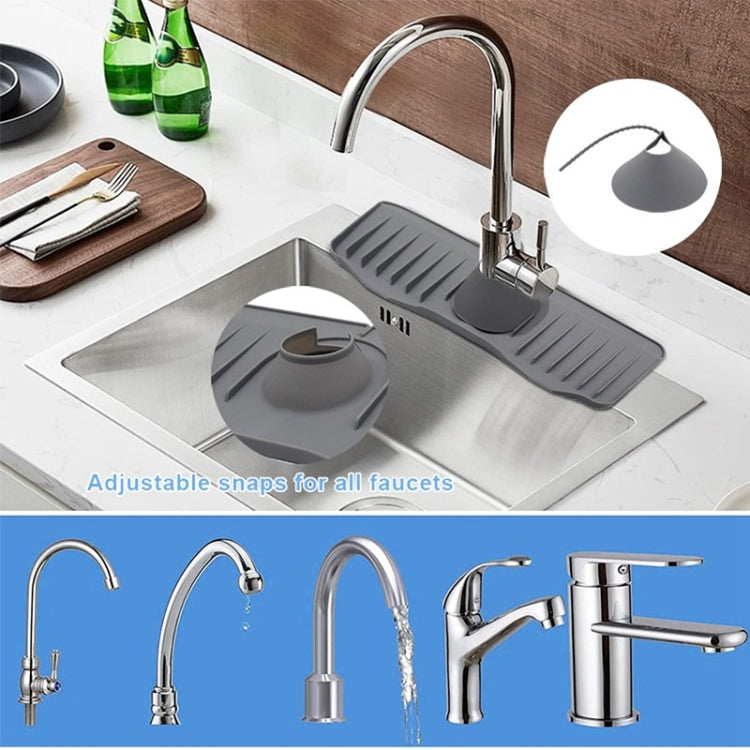 Thảm chống bắn nước silicon cho vòi nước nhà tắm và bếp, màu trắng, xám, đen, trắng + viền chống thấm, xám + viền chống thấm, đen + viền chống thấm