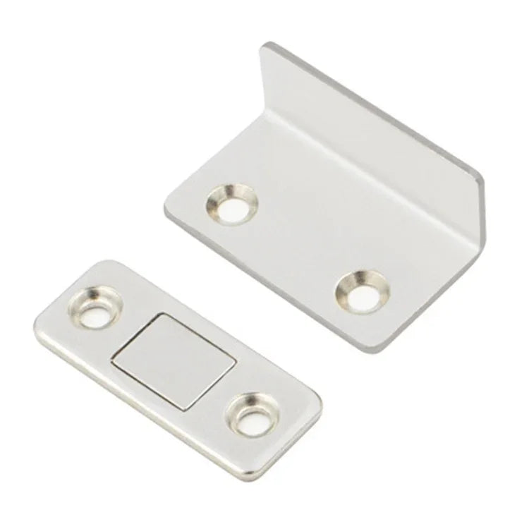Hút cửa tủ quần áo trượt 90 độ không đục lỗ, phần mỏng, hút từ tính, màu bạc, đen