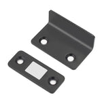 Hút cửa tủ quần áo trượt 90 độ không đục lỗ, phần mỏng, hút từ tính, màu bạc, đen