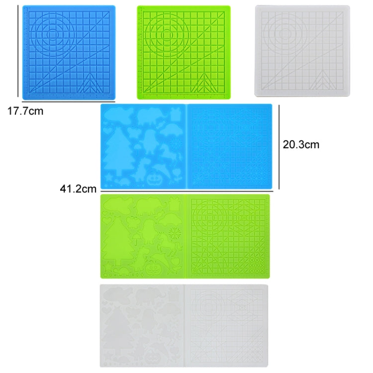 Bút in 3D Copy Silicone DIY với tấm mẫu vẽ, Màu xanh dương, Xanh lá, Trong suốt, Xanh dương lớn, Xanh lá lớn, Trong suốt lớn