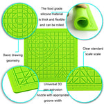 Bút in 3D Copy Silicone DIY với tấm mẫu vẽ, Màu xanh dương, Xanh lá, Trong suốt, Xanh dương lớn, Xanh lá lớn, Trong suốt lớn