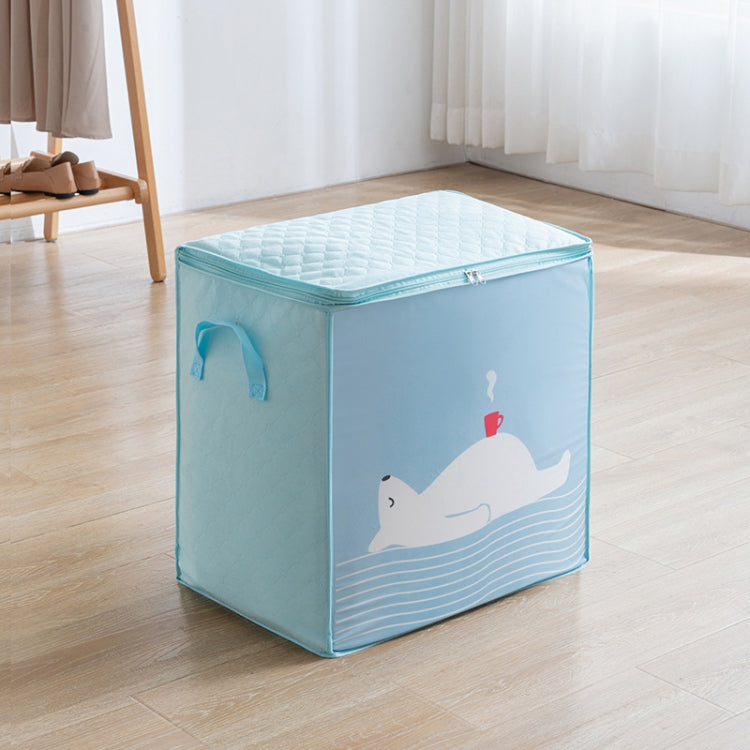 Túi đựng quần áo không dệt chống bụi, túi bảo quản chăn gối, màu xanh hải quân ngang 50x42x39cm, màu xanh nhạt dọc 48x35x48cm