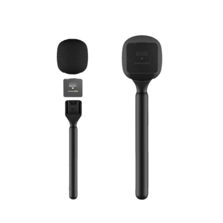 Tay cầm micro phỏng vấn cho DJI Mic / Moma / Rode Wireless Go / Relacart, Tay cầm phỏng vấn