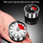 Đồng hồ hẹn giờ cơ inox nhà bếp, đồng hồ báo thức quản lý thời gian học sinh