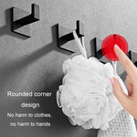 Móc treo quần áo dày đặc chắc chắn cho nhà vệ sinh, móc treo quần áo và mũ bằng nhôm không cần khoan, mã 9524