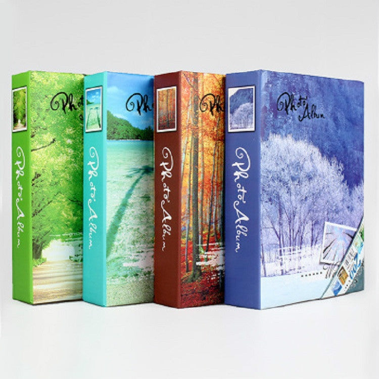 Album ảnh 6 inch 200 tờ không hộp, phim mỏng đơn giản, giao màu hỗn hợp bốn mùa, giao màu hỗn hợp gấu, giao màu hỗn hợp hoa, giao màu hỗn hợp hoa 2 màu