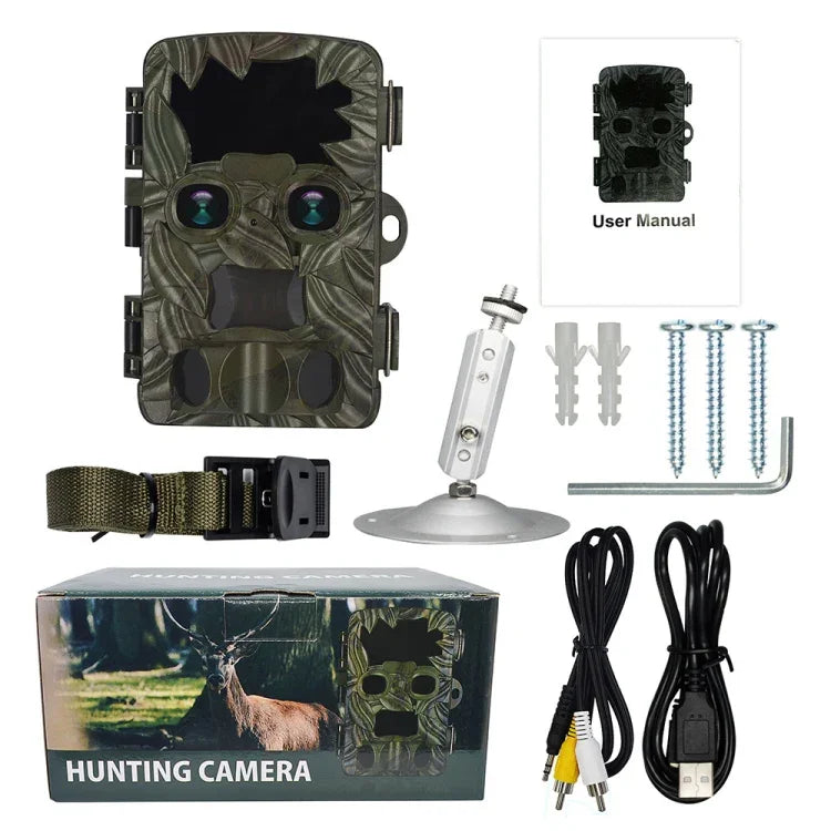 Camera hồng ngoại 4K ống kính kép H8201 32MP giám sát động vật ngoài trời nhìn đêm