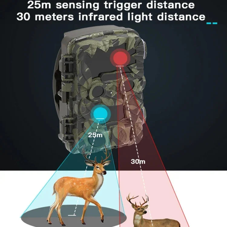 Camera hồng ngoại 4K ống kính kép H8201 32MP giám sát động vật ngoài trời nhìn đêm