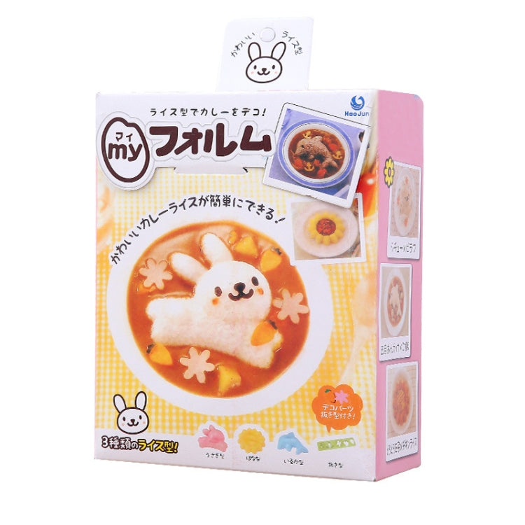 Bộ 4 khuôn làm cơm sushi hình thỏ và cá heo