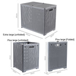 Foldable Dirty Clothes Basket Wall Mounted Bathroom Dirty Clothes Storage Frame Plastic Laundry Basket, Plus Large White, Plus Large Gray, Plus Large Black, Extra Large Black, Extra Large White, Extra Large Gray