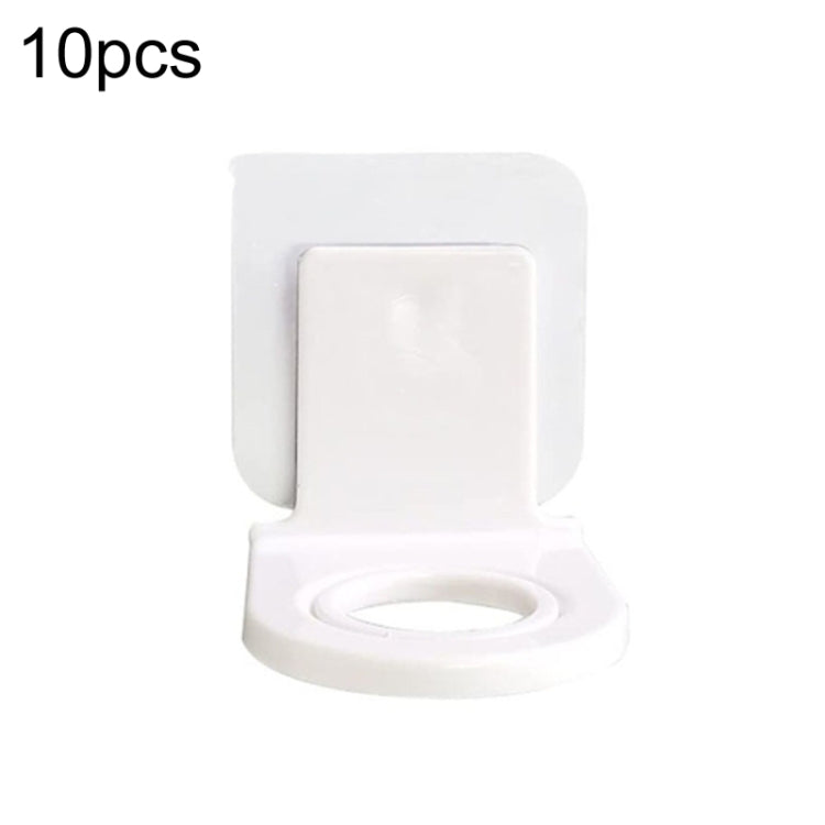 10 cái kệ treo dầu gội sữa tắm nhà vệ sinh không cần đục lỗ, Mẫu dán trong suốt, Mẫu dán vẽ bạc