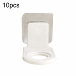 10 cái kệ treo dầu gội sữa tắm nhà vệ sinh không cần đục lỗ, Mẫu dán trong suốt, Mẫu dán vẽ bạc