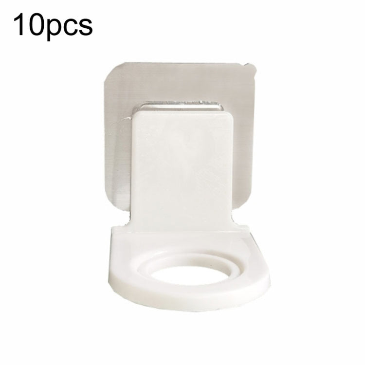 10 cái kệ treo dầu gội sữa tắm nhà vệ sinh không cần đục lỗ, Mẫu dán trong suốt, Mẫu dán vẽ bạc
