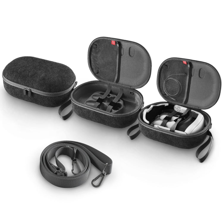 Túi đựng kính VR chống rơi và chống trầy JYS-MQ018 cho Apple Vision Pro / Meta Quest 3, màu đen, xám