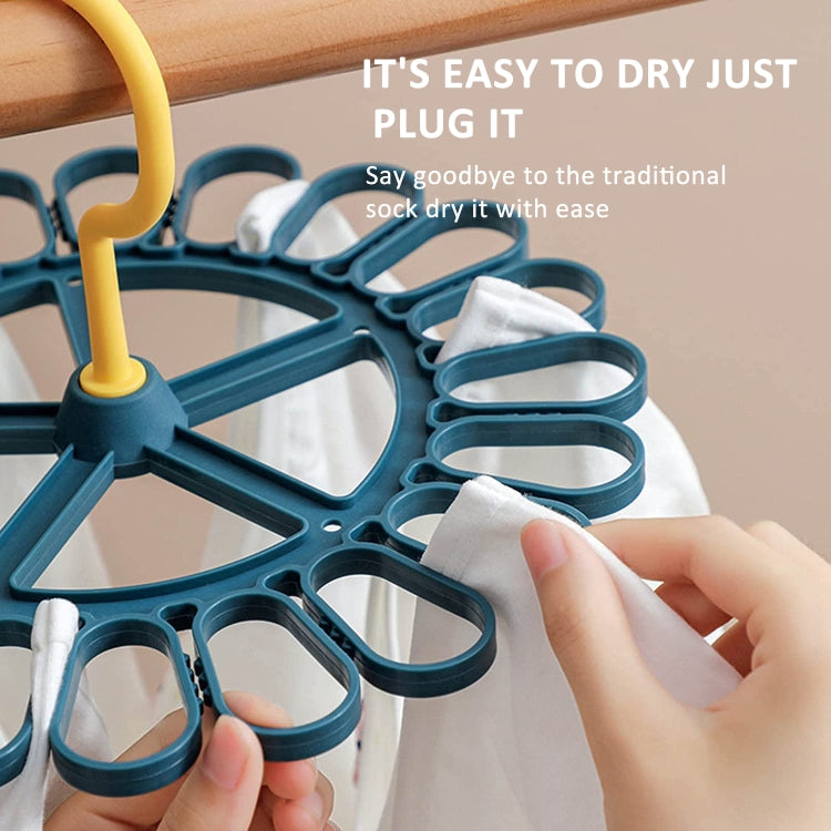 Giá phơi tất xoay 360 độ có 20 kẹp, giá phơi quần áo tròn