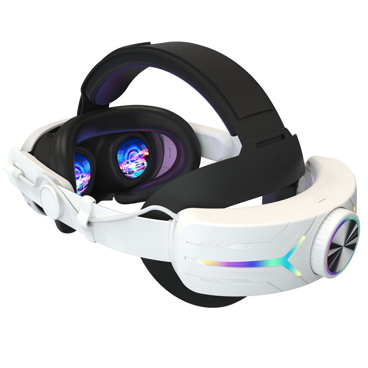 Tai nghe Meta Quest 3 có đèn RGB sạc USB điều chỉnh gập được, cho Meta Quest 3 (Elite), Meta Quest 3 (Trắng), Meta Quest 3 (Đen)