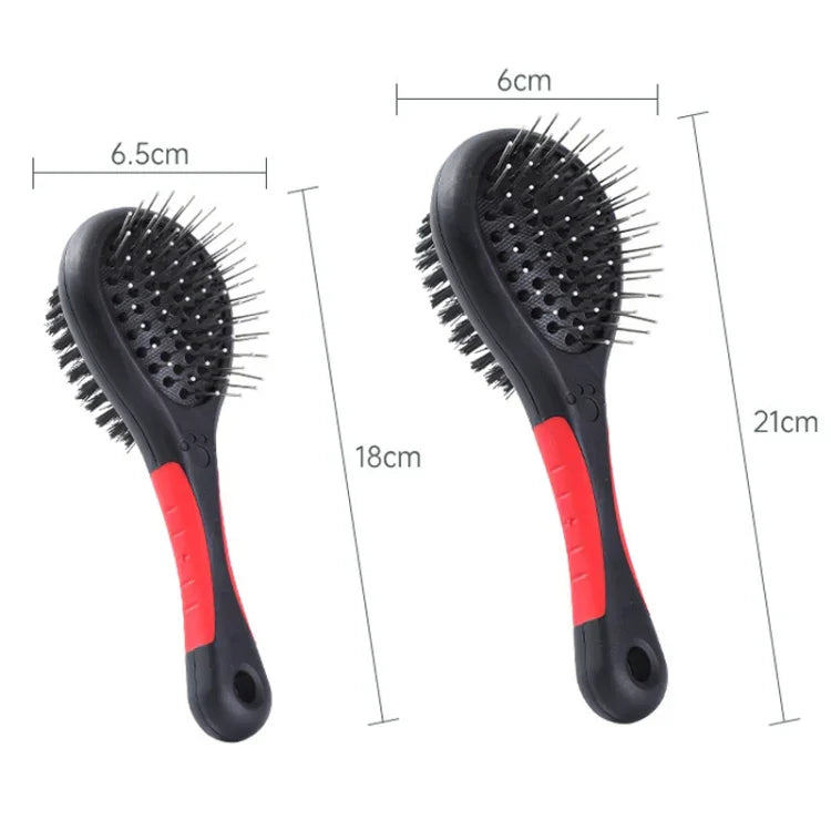 Lược Hai Mặt Có Đầu Bảo Vệ Lược Chải Lông Sạch Cho Mèo Chó, Nhỏ, Lớn