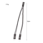 3 cái Đầu nối dây DuPont Cáp kết nối DuPont 2.54 2 chân 1 ra 2 dây Một đầu cái ra hai đầu đực, 10cm