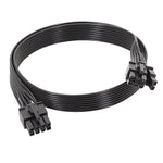 Cáp nguồn phẳng 18AWG cho Corsair, cáp mô-đun nguồn card đồ họa 8 chân sang 8 chân 6+2, 50cm cho Corsair, 60cm cho Corsair