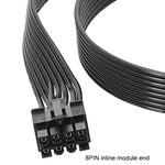 Cáp nguồn phẳng 18AWG cho Corsair, cáp mô-đun nguồn card đồ họa 8 chân sang 8 chân 6+2, 50cm cho Corsair, 60cm cho Corsair