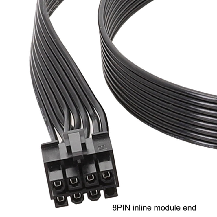 Cáp nguồn phẳng 18AWG cho Corsair, cáp mô-đun nguồn card đồ họa 8 chân sang 8 chân 6+2, 50cm cho Corsair, 60cm cho Corsair