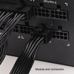 Cáp nguồn phẳng 18AWG cho Corsair, cáp mô-đun nguồn card đồ họa 8 chân sang 8 chân 6+2, 50cm cho Corsair, 60cm cho Corsair