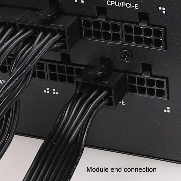 Cáp nguồn phẳng 18AWG cho Corsair, cáp mô-đun nguồn card đồ họa 8 chân sang 8 chân 6+2, 50cm cho Corsair, 60cm cho Corsair