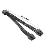 Cáp nguồn card đồ họa 8 chân cái sang đôi 6+2 chân đực, 8 chân cái sang đôi 8 chân đực cáp chuyển đổi 1 ra 2, 8 chân cái sang đôi 6+2 chân đực
