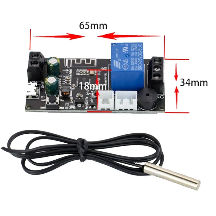 Module công tắc điều khiển nhiệt độ từ xa qua điện thoại không dây WIFI, không hiển thị, hiển thị ống kỹ thuật số, hiển thị LCD